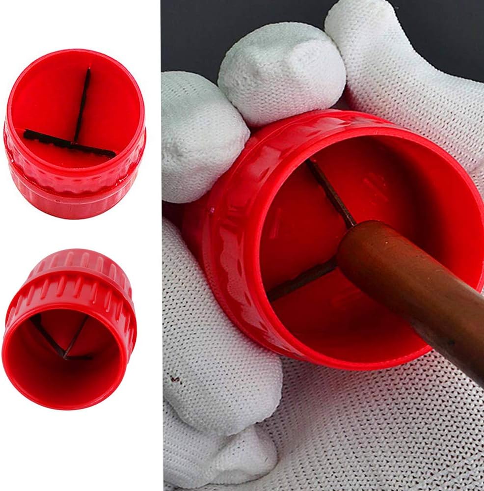 Pijpontbraamgereedschap - Her Kindness Copper pipe deburring tool - Deburring tool Universal pipe reamer 3 mm-38 mm (0-12 inch-1-5 inch) Internal and external reamers Pipe tool Acrylic pipe beveling tool - Image 2