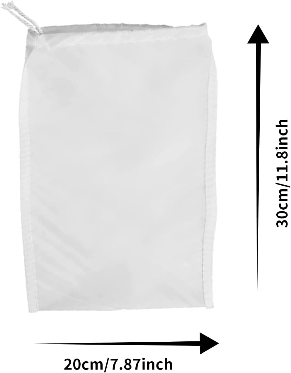 3 reusable micron fine mesh filter bags - drawstring filter bags for cold coffee with cheesecloth - fine mesh nylon filter bags - washable filter bags for juice - wine - homebrewed beer - brewing and hops (200 mesh) - Image 2