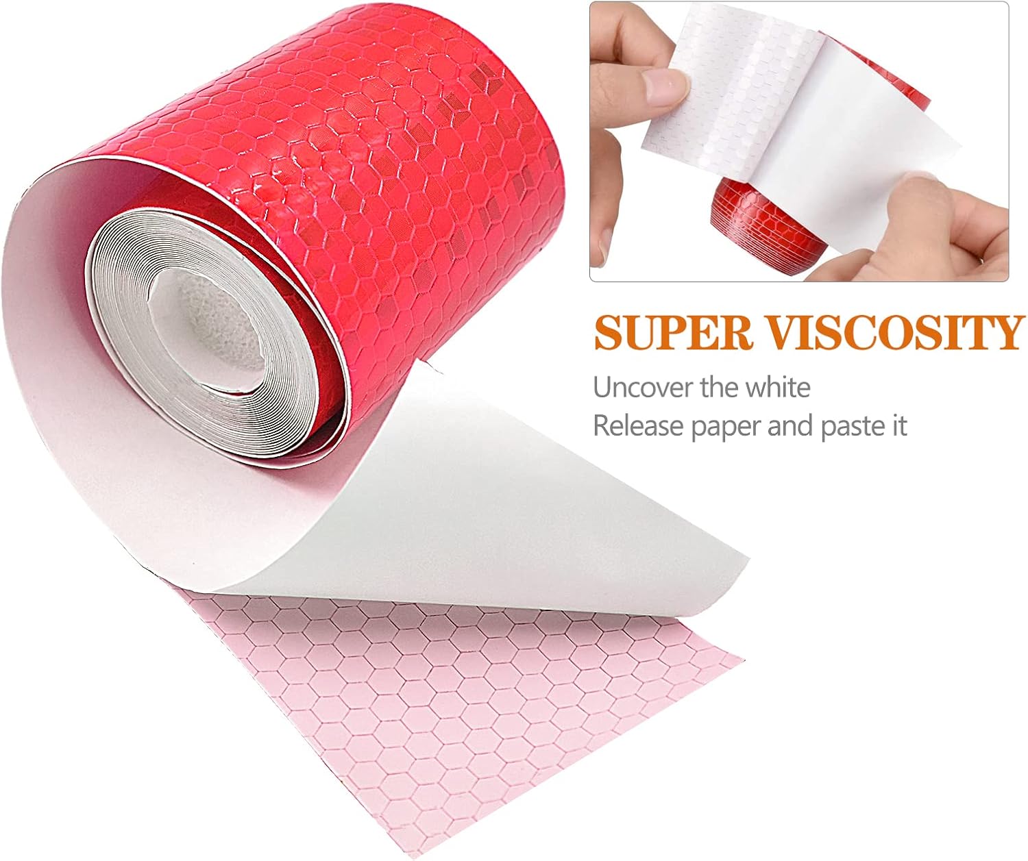 Reflective tape stickers - 3 rolls - White, yellow, red - Reflective tape - Safety warning strips - Traffic signs - Reflective signs - Stickers - 5 cm * 3 m - Image 6