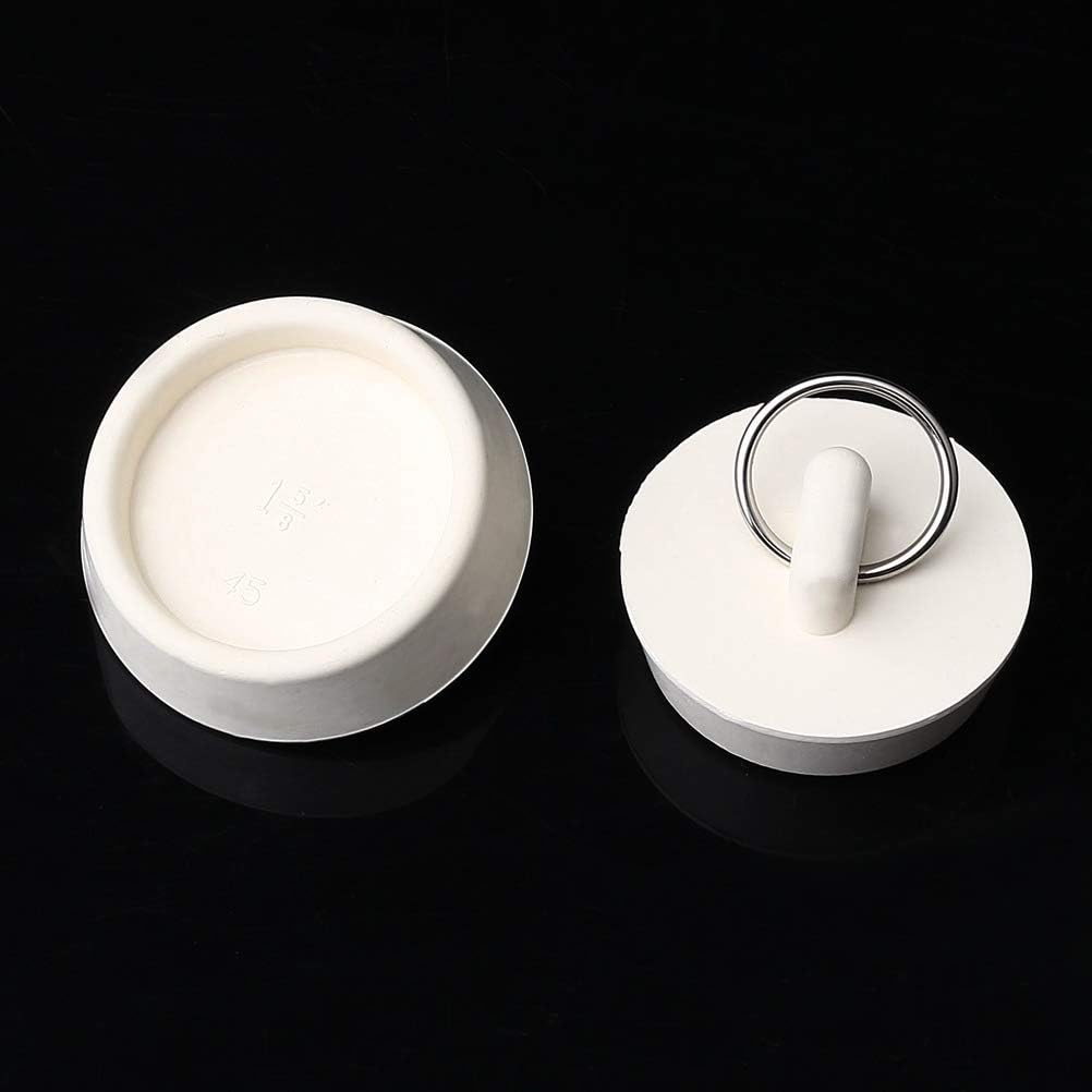 Set of 4 sink plugs - drain plugs - rubber drain stoppers and kitchen sink plugs with hanging ring - Suitable for bathtubs and bathrooms (4 sizes) - Image 6