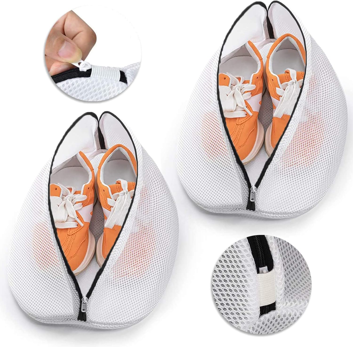 2-pack shoe wash bags - sneaker wash bags - shoe wash bags - shoe cleaning bags - multifunctional shoe wash bags for sneakers - socks - underwear - perfect for storage and travel - Image 1