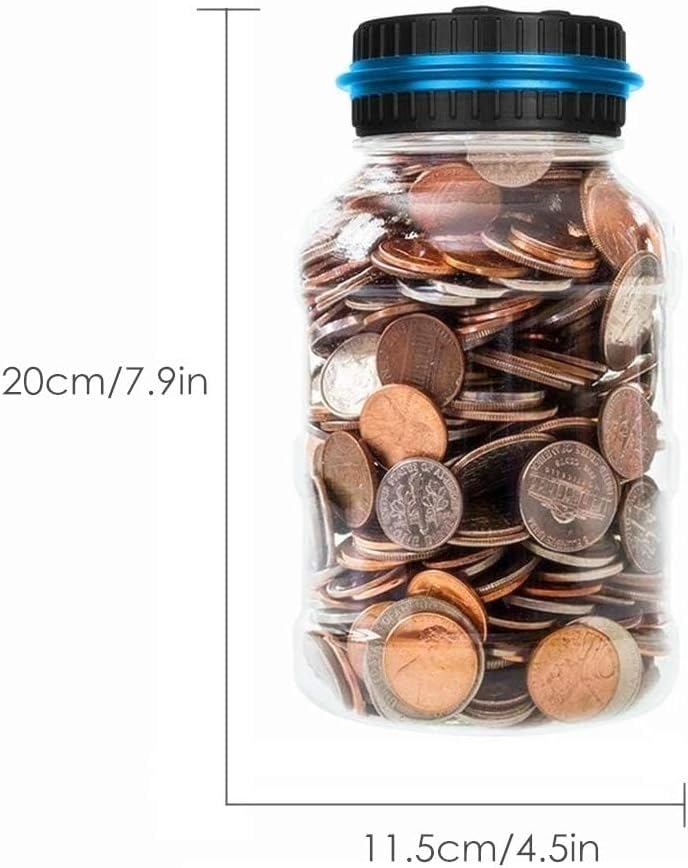 Digital Piggy Bank UK Coin Counter - Large Transparent Piggy Bank with LCD Screen - Piggy Bank as a Gift for Kids and Adults (Large Size) - Image 2