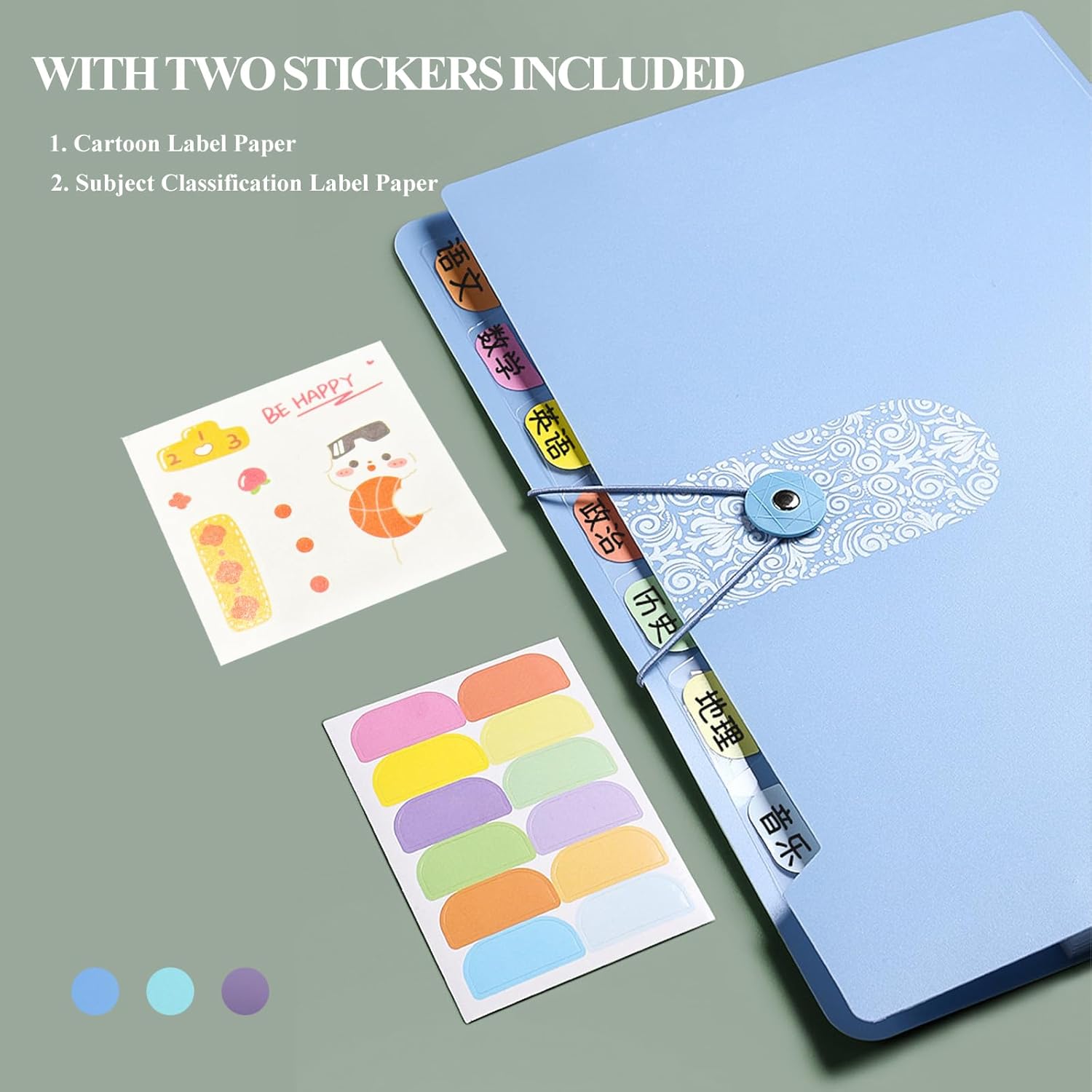 A4 Expandable folder - 3 poly pockets folder - 12 compartment folders large capacity accordion folders - expandable folders for office - business trips - home - Image 3