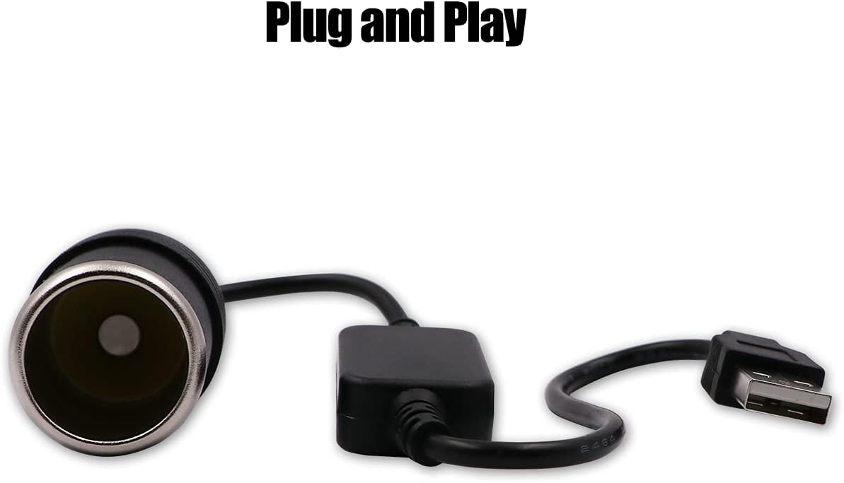 USB A male to 12V car cigarette lighter female adapter cable (max. 8W) - Image 4