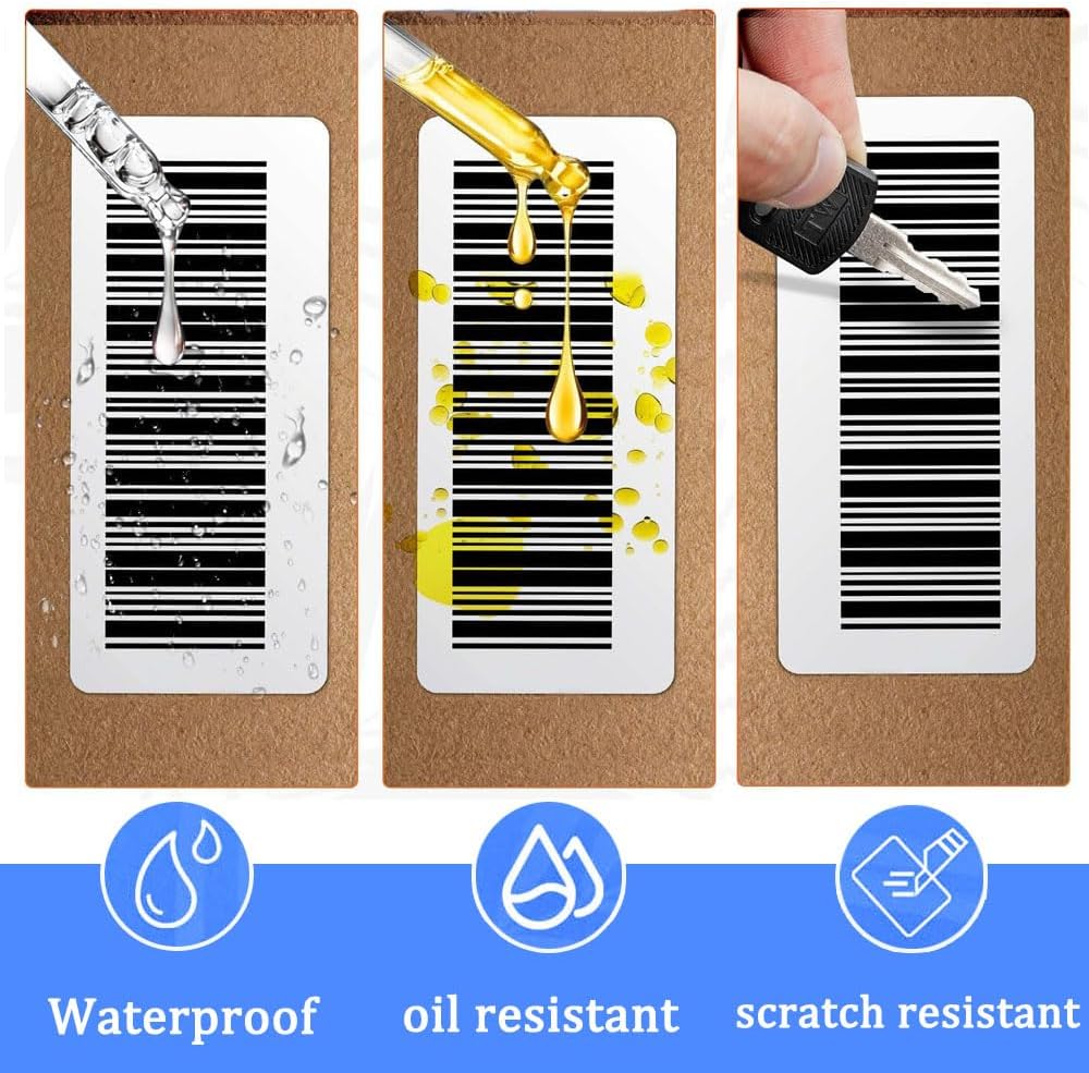 1000 pieces of labels on a roll - food labels - self-adhesive blank labels 60 × 30 mm - white - removable. Suitable for frozen products - kitchens - supermarkets - office supplies - refrigerators - laboratory refrigerators - jam - spices. - Image 4