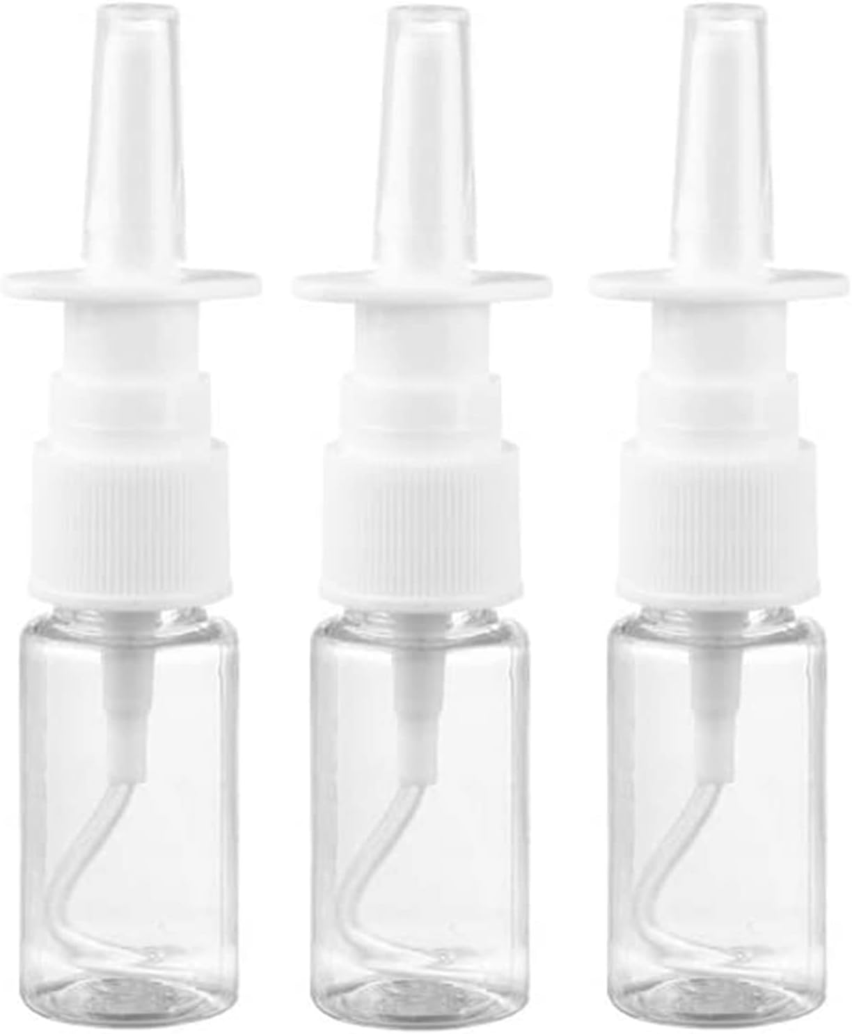 3-pack nasal spray bottles - clear spray bottle - empty nasal spray - direct spray container for essential salt solution - 10 ml - Image 1