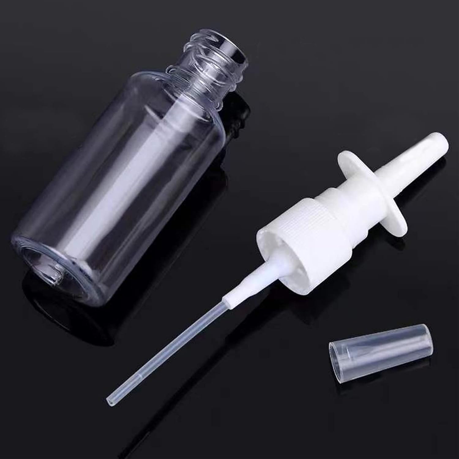 3-pack nasal spray bottles - clear spray bottle - empty nasal spray - direct spray container for essential salt solution - 10 ml - Image 3