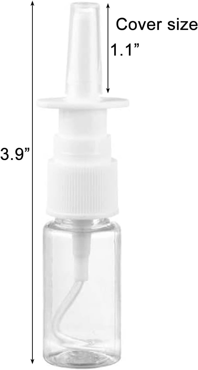 3-pack nasal spray bottles - clear spray bottle - empty nasal spray - direct spray container for essential salt solution - 10 ml - Image 5