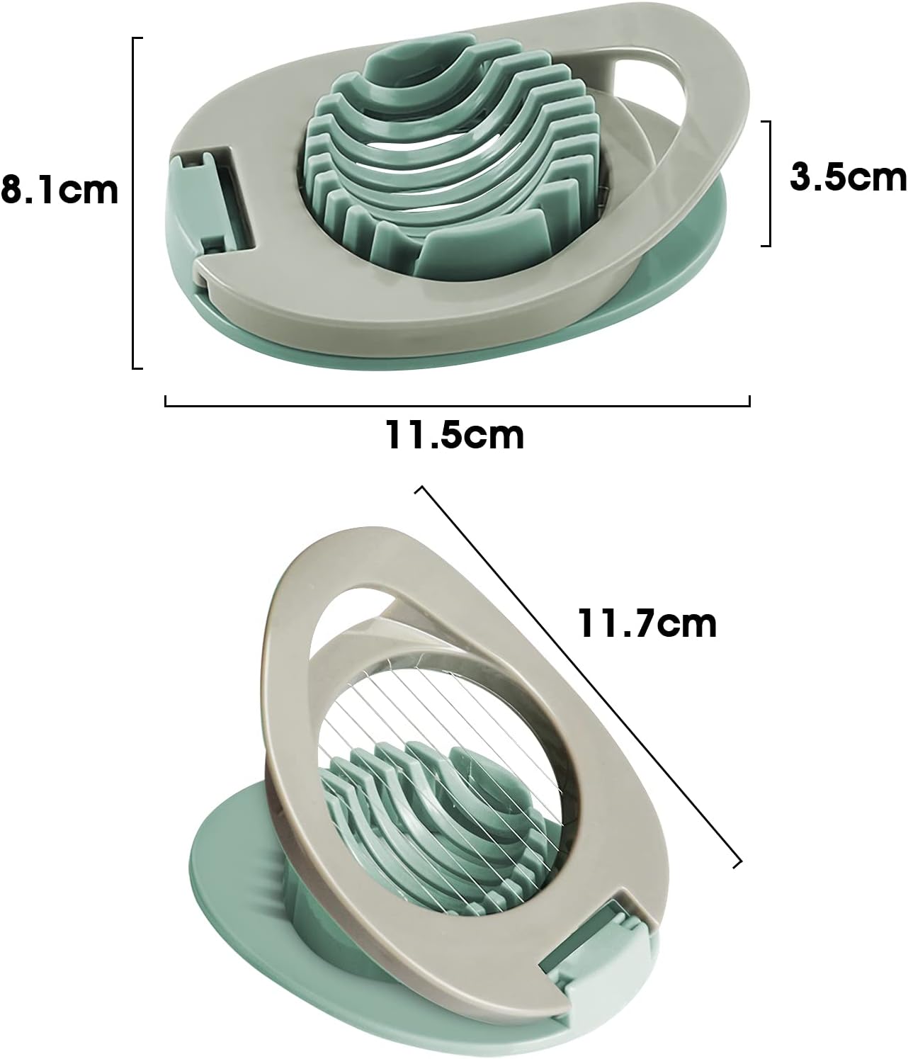 Egg slicer - Egg slicer with stainless steel wire - multi-functional egg slicer - slices boiled eggs, ham, bananas and strawberries evenly - Image 2