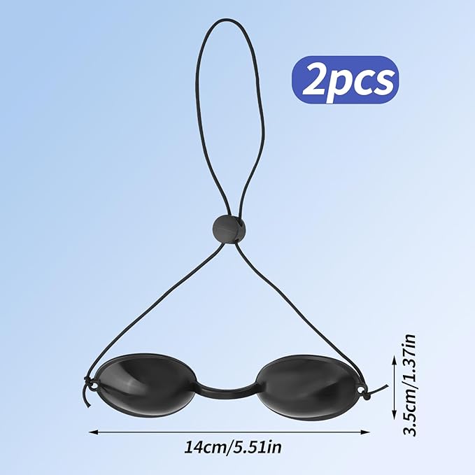 2 pairs of protective glasses for eye protection against red light - tanning glasses for women - tanning glasses for sunbathing - Image 2