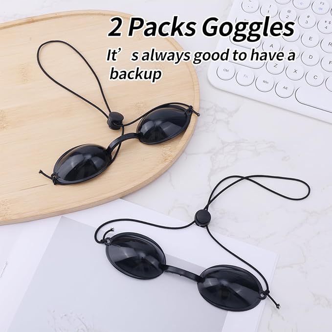 2 pairs of protective glasses for eye protection against red light - tanning glasses for women - tanning glasses for sunbathing - Image 3