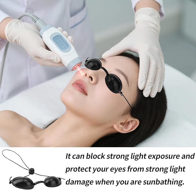2 pairs of protective glasses for eye protection against red light - tanning glasses for women - tanning glasses for sunbathing - Image 5