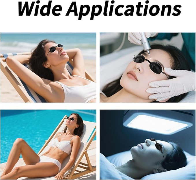 2 pairs of protective glasses for eye protection against red light - tanning glasses for women - tanning glasses for sunbathing - Image 7