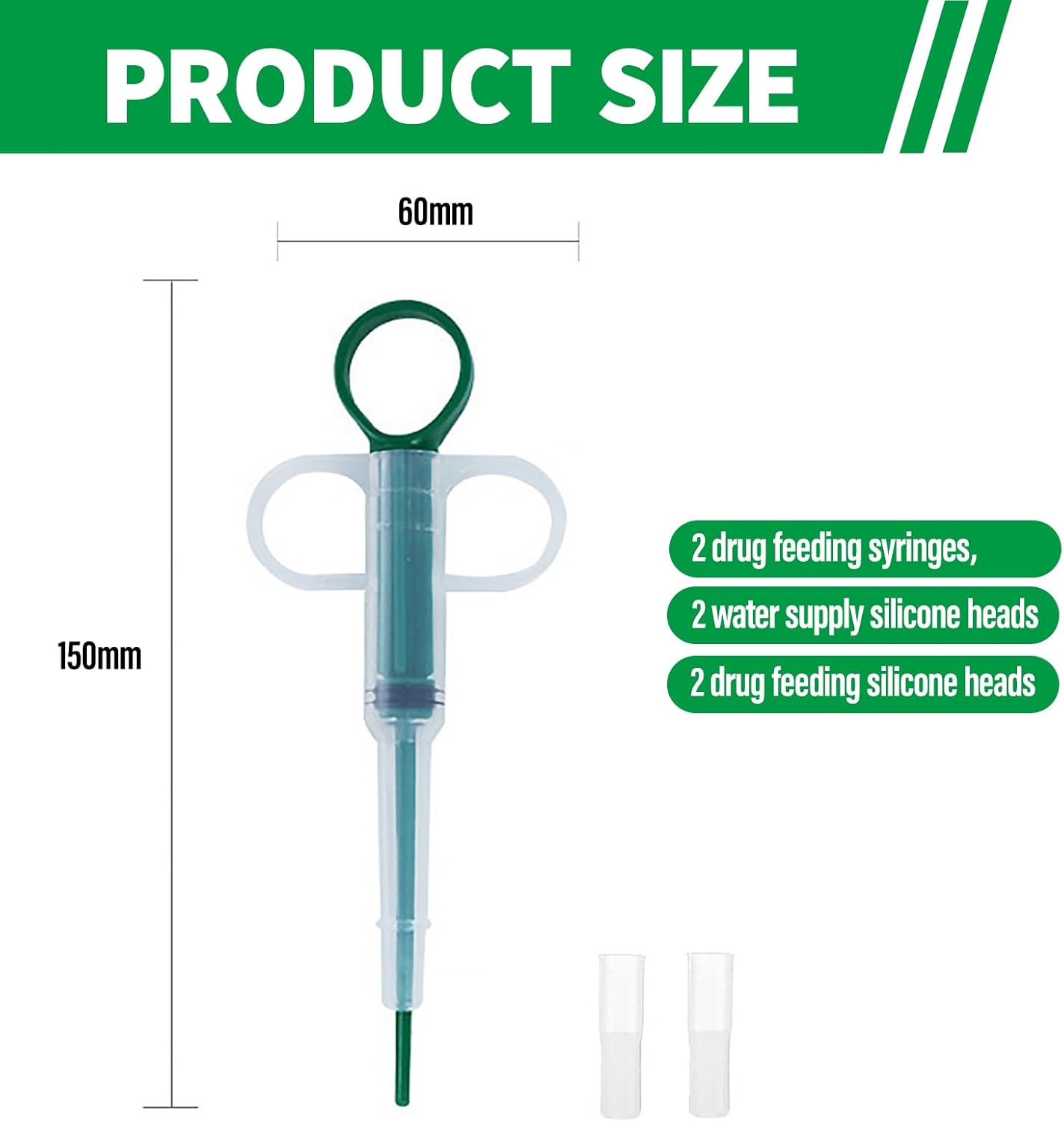 Two-piece set with pet pill poppers, cat pill poppers and cat pill dispensers. Reusable cat pill poppers. Green pill poppers with soft tips for safety and reliability. Handy for both cats and dogs. - Image 2