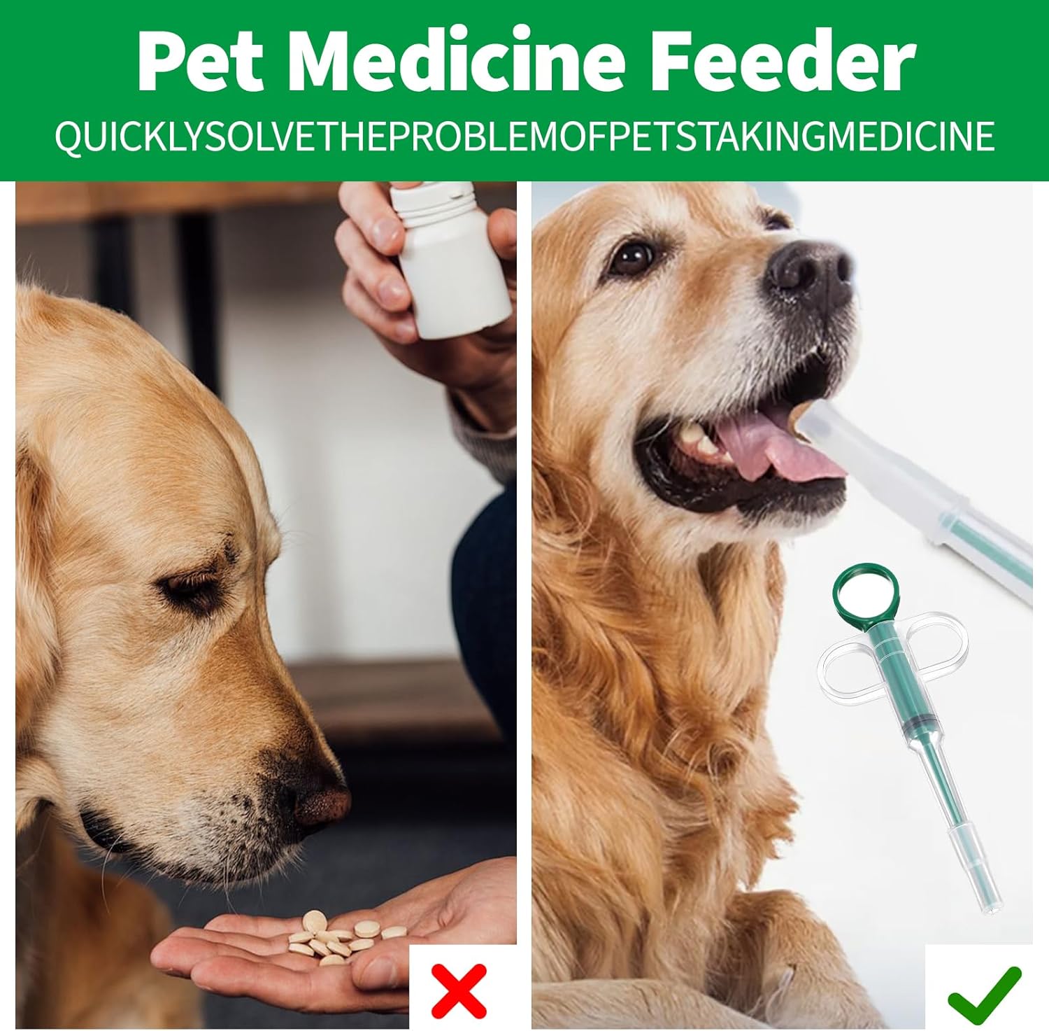 Two-piece set with pet pill poppers, cat pill poppers and cat pill dispensers. Reusable cat pill poppers. Green pill poppers with soft tips for safety and reliability. Handy for both cats and dogs. - Image 6