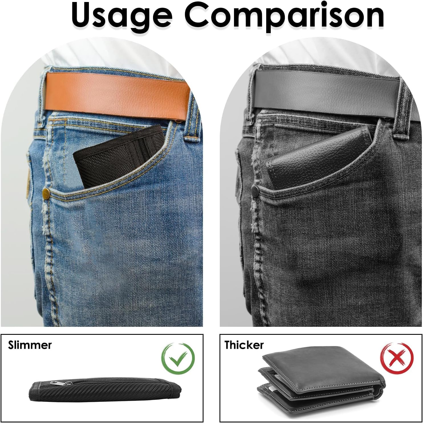 Heren Slim Wallet UK Simple Lightweight Compact RFID Blocking Soft Secure Credit Card Holder for 6 Cards and Banknotes Suitable for Travel Men Dad Friend Birthday Gift Charcoal Black - Image 4