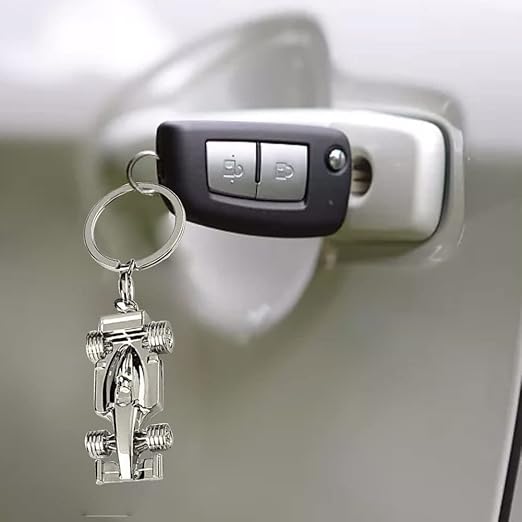 Silver racing keychain for Father's Day, birthday, Christmas for racing fans, 1 sport F1 keychain, keychain accessories Formula 1 gift for boys or men - Image 4