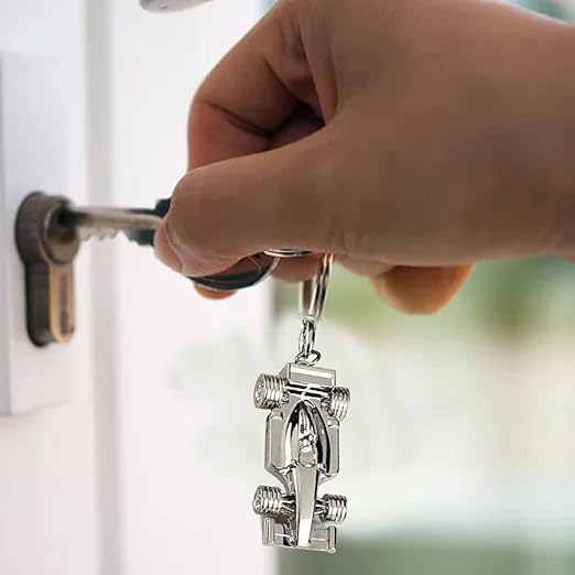 Silver racing keychain for Father's Day, birthday, Christmas for racing fans, 1 sport F1 keychain, keychain accessories Formula 1 gift for boys or men - Image 5