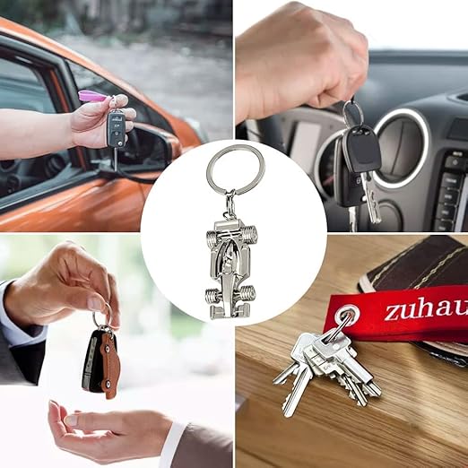 Silver racing keychain for Father's Day, birthday, Christmas for racing fans, 1 sport F1 keychain, keychain accessories Formula 1 gift for boys or men - Image 7