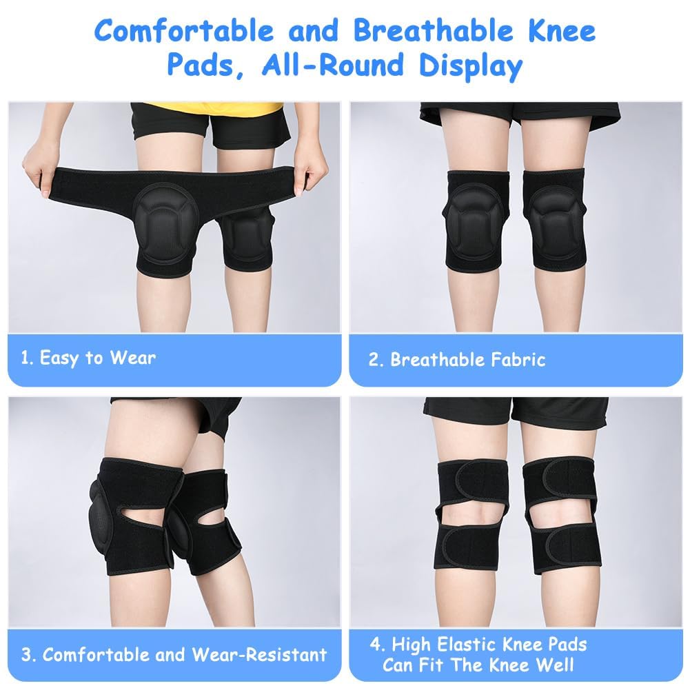 1 pair of knee pads, 20 mm thick knee pads for gardening, non-slip and anti-impact knee pads for household cleaning, construction, floors, garden (large size) - Image 3