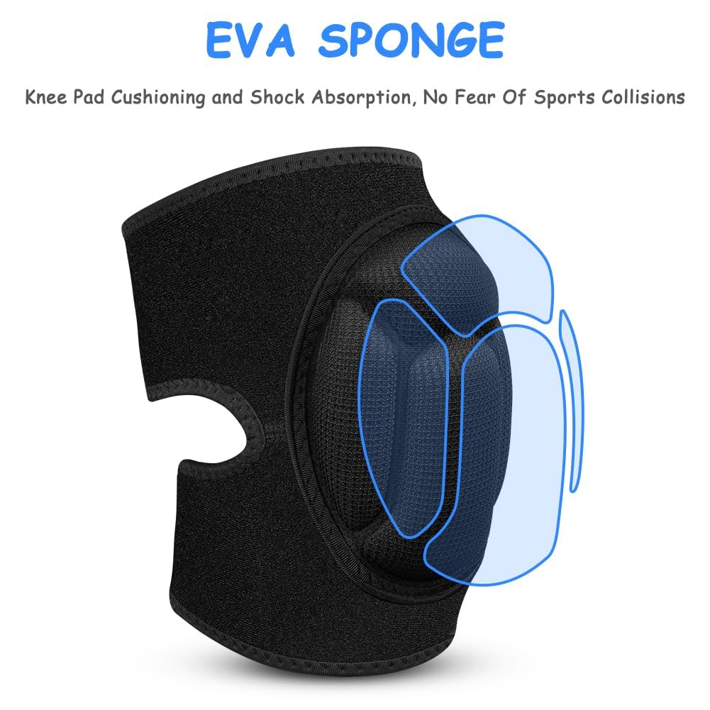 1 pair of knee pads, 20 mm thick knee pads for gardening, non-slip and anti-impact knee pads for household cleaning, construction, floors, garden (large size) - Image 5