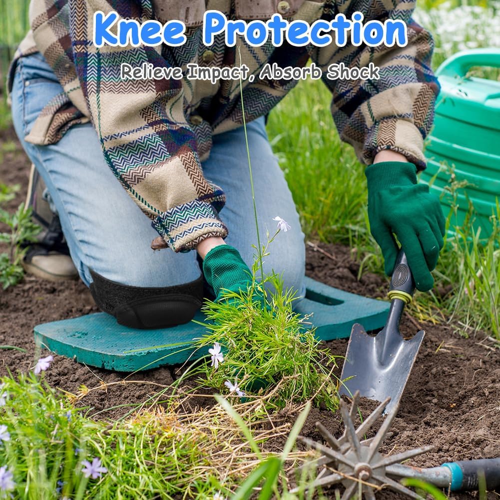 1 pair of knee pads, 20 mm thick knee pads for gardening, non-slip and anti-impact knee pads for household cleaning, construction, floors, garden (large size) - Image 6