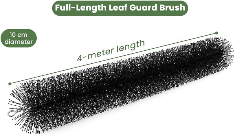 Gutter brush - Leaf catcher - Lead filter - Gutter drain cleaner - Leaf cleaner - Gutter unblocker - 4m x 100mm Black - Image 6