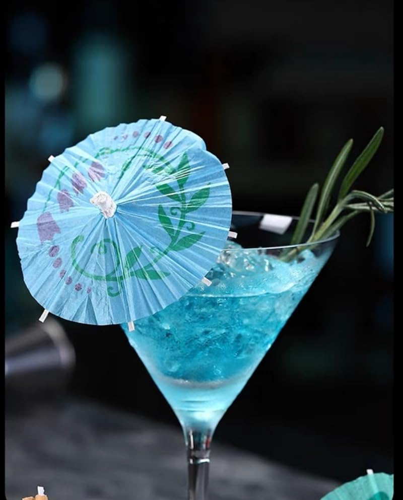 25 cocktail umbrellas for drinks - colourful paper umbrellas for drinks - Image 8