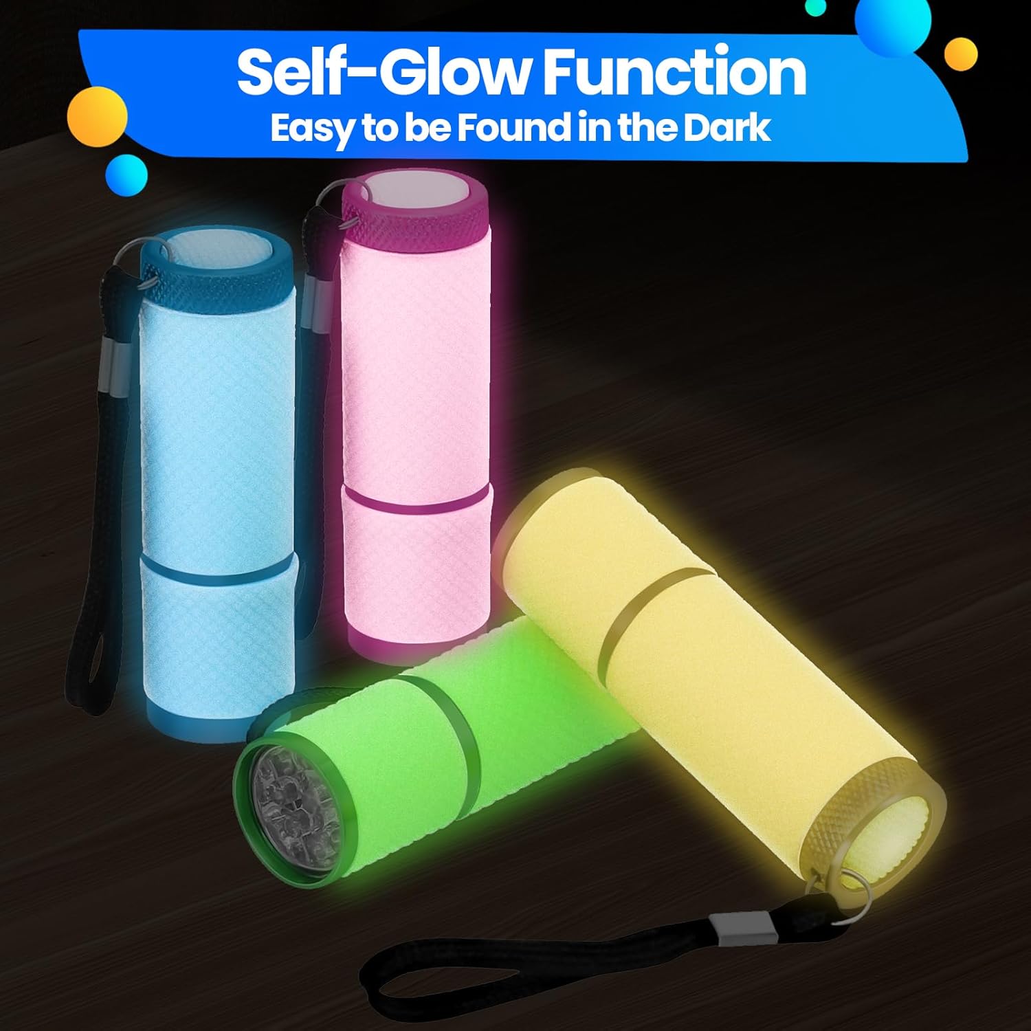 4-pack small flashlights, super bright mini flashlights with 9 LEDs, battery-powered, camping, hiking, outdoor gifts for kids and adults (batteries not included) - Image 4