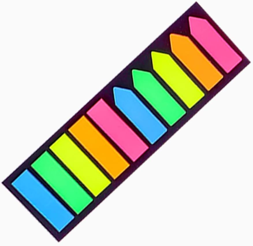 Sticky note labels, 200 sticky note labels, sticky note bookmarks in 2 shapes, mini file labels for marking pages and jotting down inspiration - Image 1
