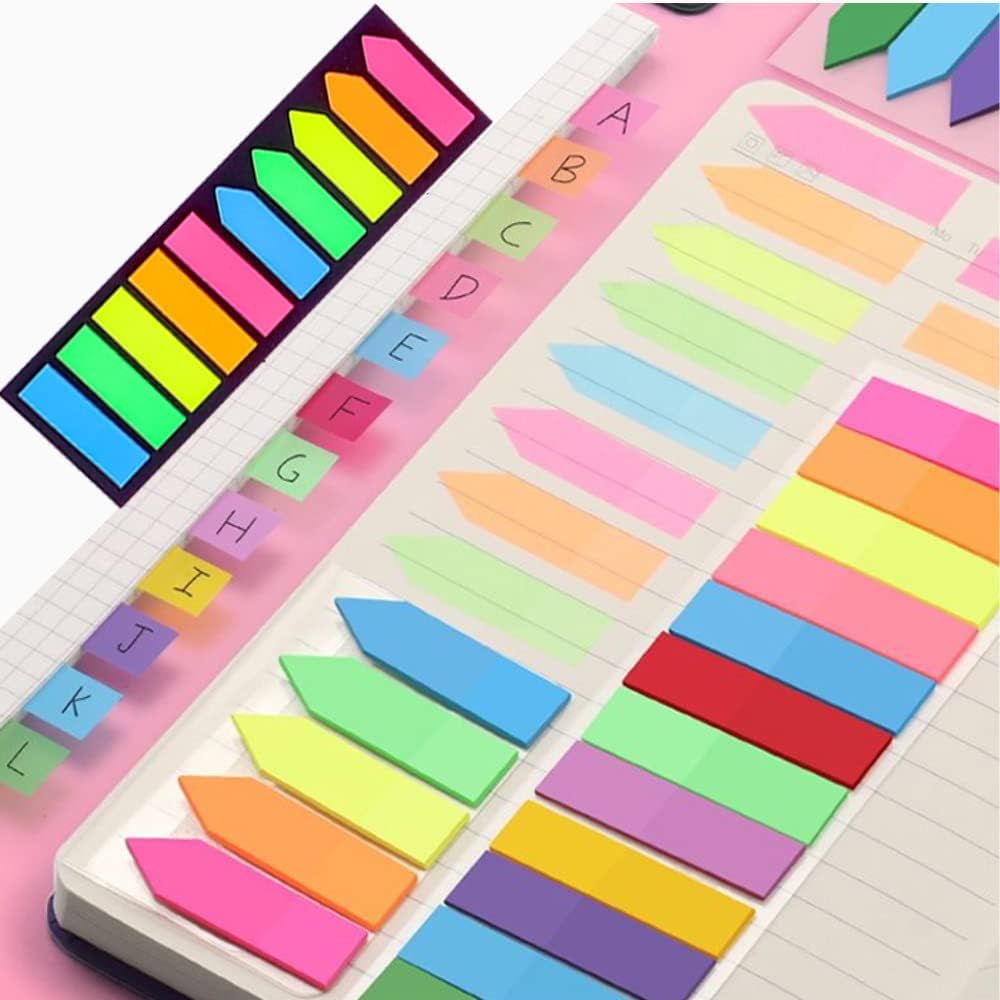 Sticky note labels, 200 sticky note labels, sticky note bookmarks in 2 shapes, mini file labels for marking pages and jotting down inspiration - Image 3