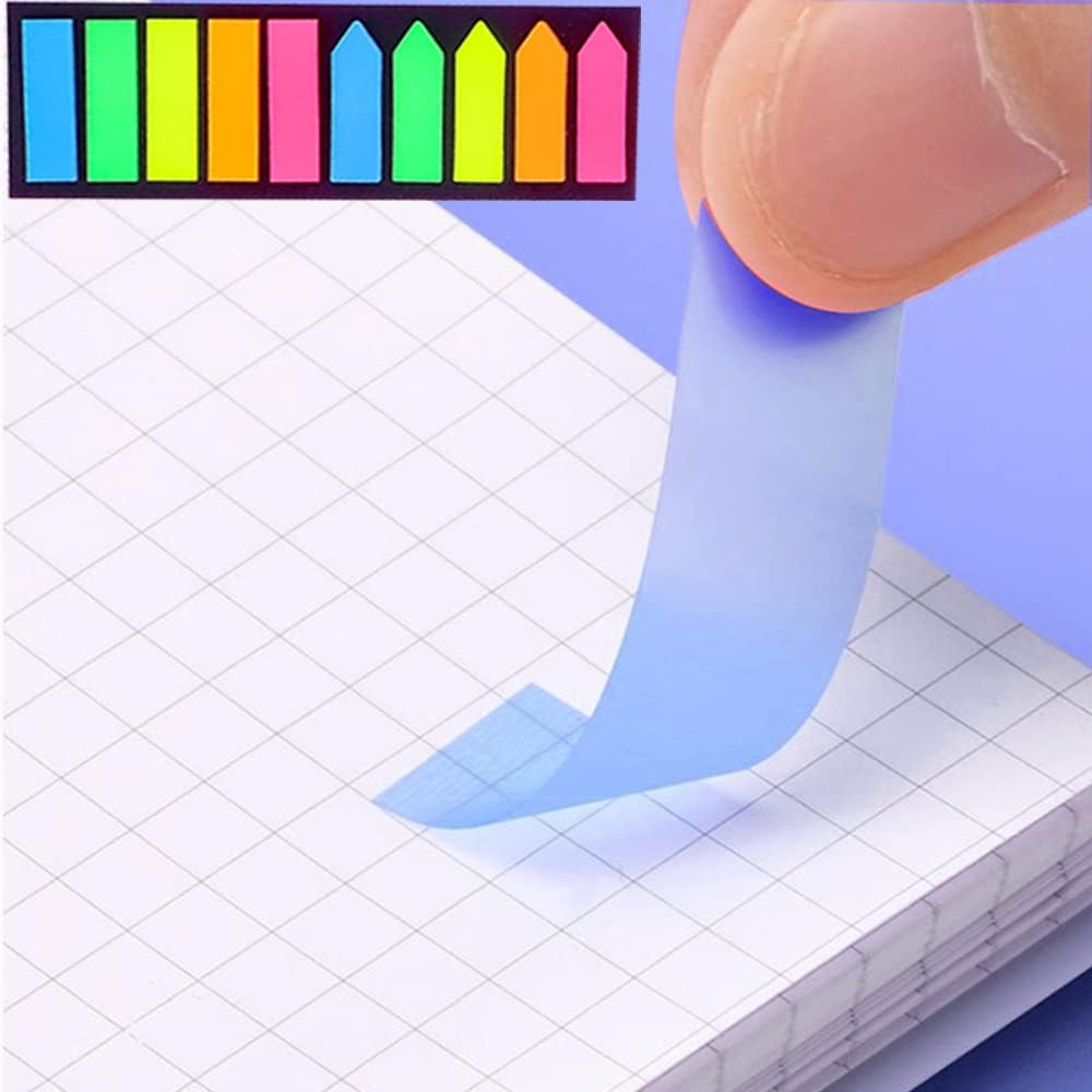 Sticky note labels, 200 sticky note labels, sticky note bookmarks in 2 shapes, mini file labels for marking pages and jotting down inspiration - Image 4