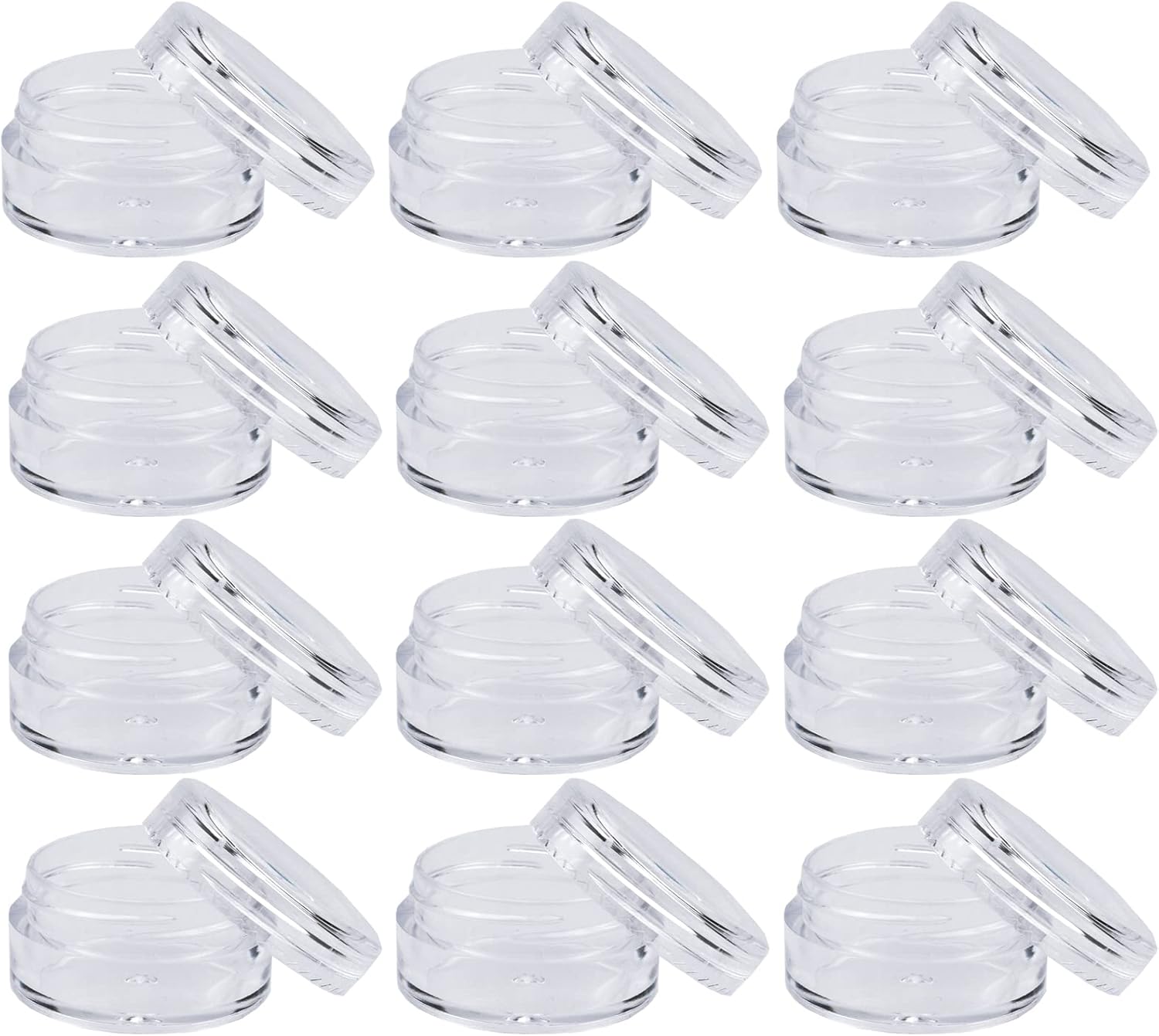 12 travel cosmetic jars, 5 ml cream, make-up monsters, containers with lids for women, glitter nail art, storage bottles - Image 1