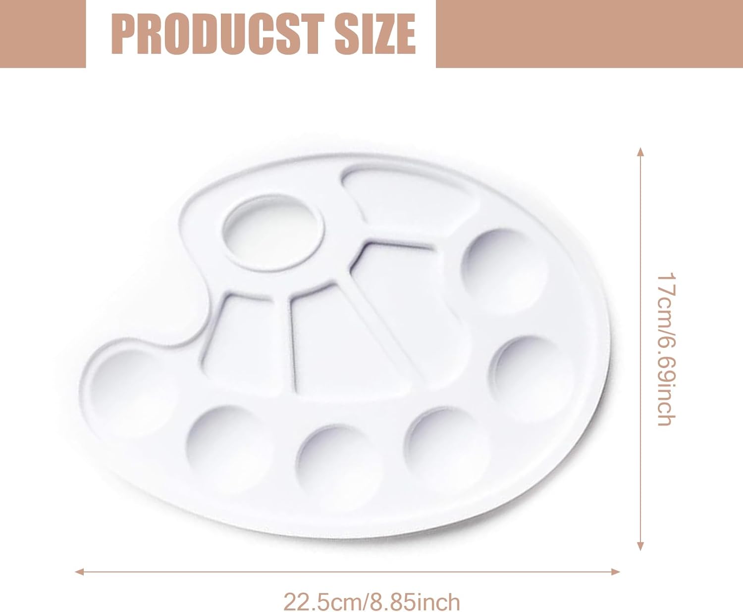 Acrylic paint palette, mixing palette, plastic palette, paint palette, mixing palette 10 holes white round paint palette for watercolor, acrylic and oil paint, DIY, craft, professional art painting - Image 2