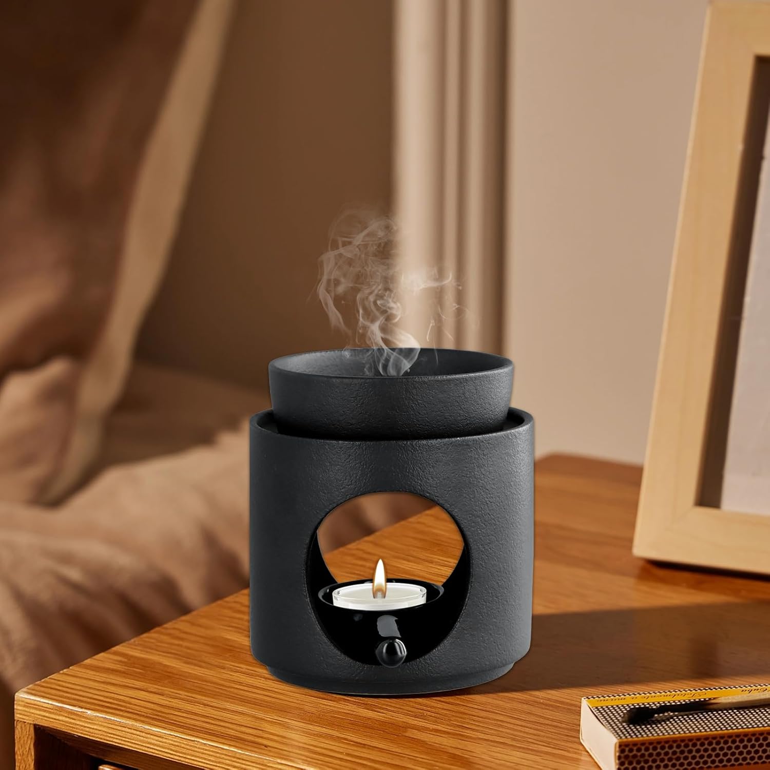 Ylang-ylang golden wax melt, ceramic oil burner aromatherapy machine, wax burner ceramic burner, aromatherapy holder, tealight holder diffuser, essential oil and wax melt, candle burner for home office decoration - Image 5