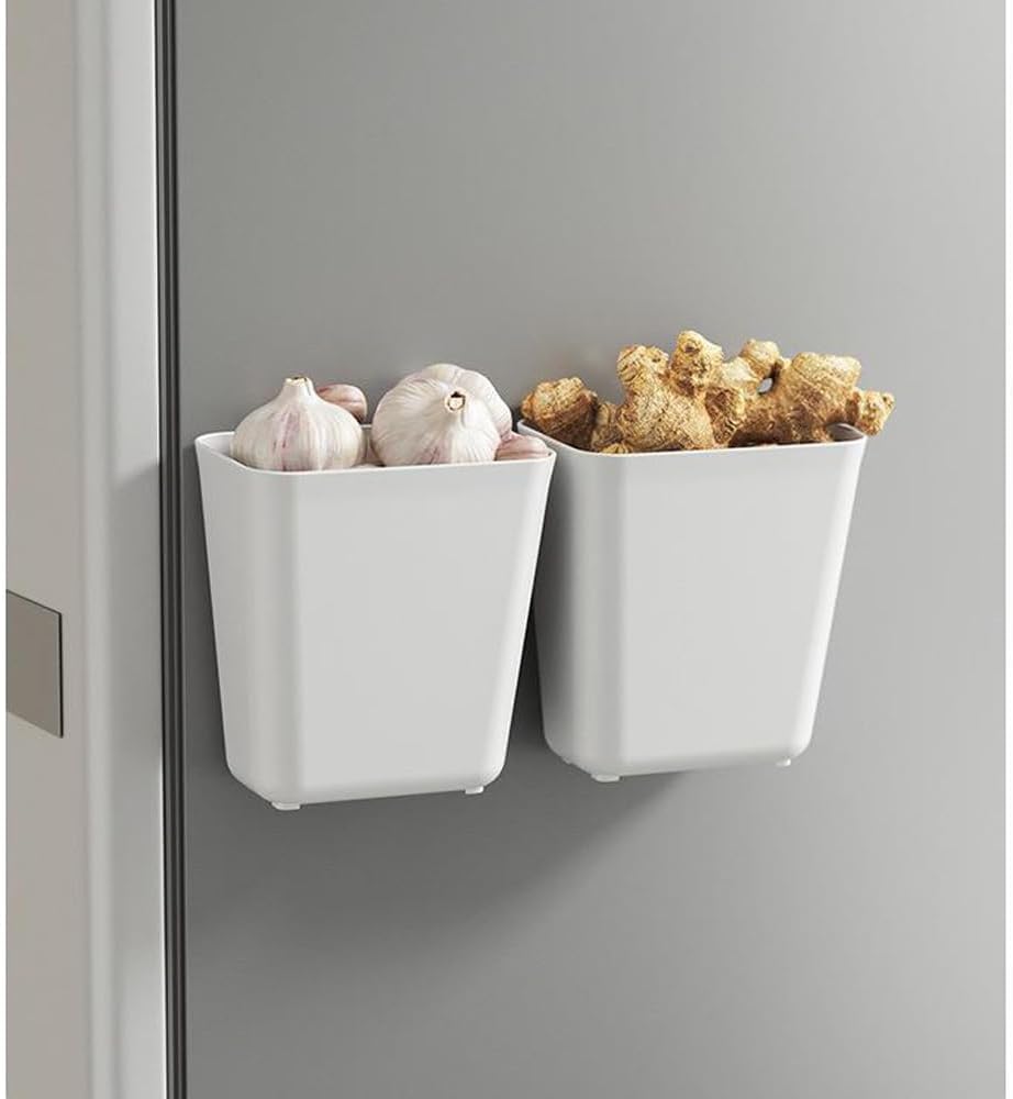 4-piece storage box set for kitchen cabinet doors, self-adhesive storage box for wall mounting, storage box for small items in wardrobes/bathrooms/fridges - Image 7