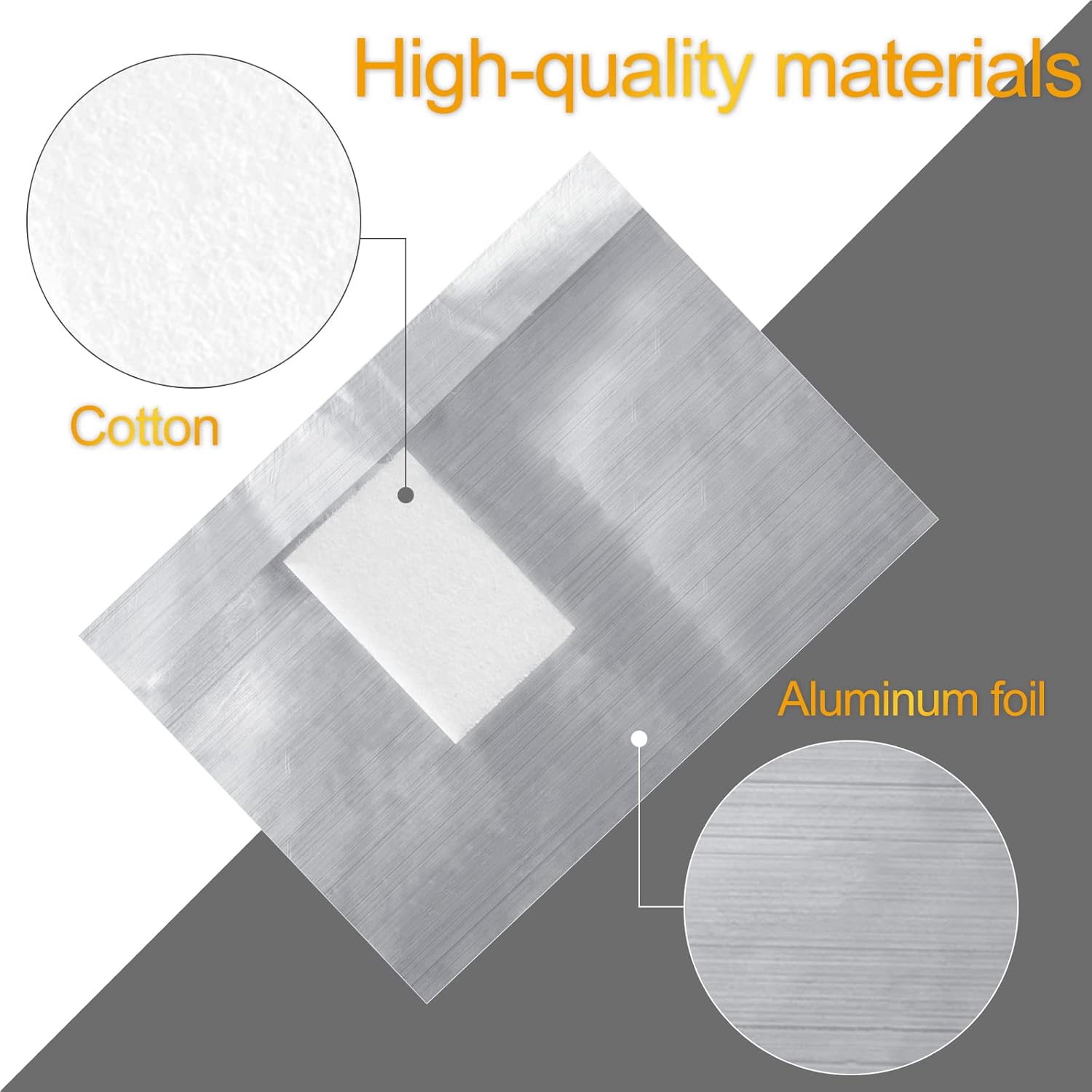 100 foil nail stickers, foil for gel nails, nail foil remover with pre-installed lint-free cotton pads for manicure and pedicure, nail art cleaner - Image 3