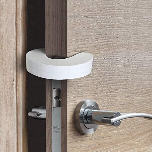 [6-pack -1.5 cm] Door latch safety lock, child door safety lock, baby safe door stopper, protect children's fingers with soft foam protection, prevent finger pinching injuries, child or pet cannot be locked in the room - Image 1