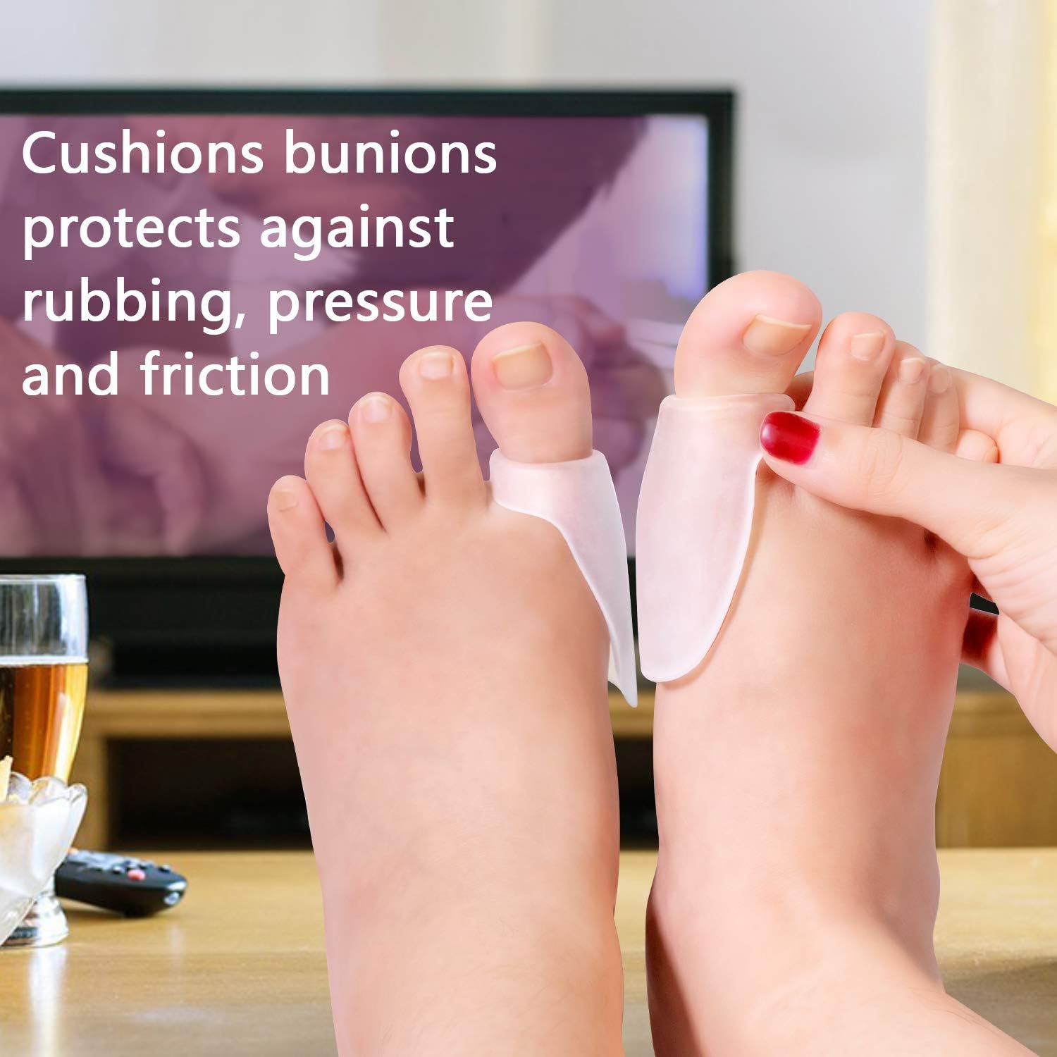 Gel Bunion Protectors, 10-pack Bunion Cushions and Pads, Big Toe Bunion Protector, Relieve Foot Pain Caused by Rubbing, Friction and Pressure - Image 4
