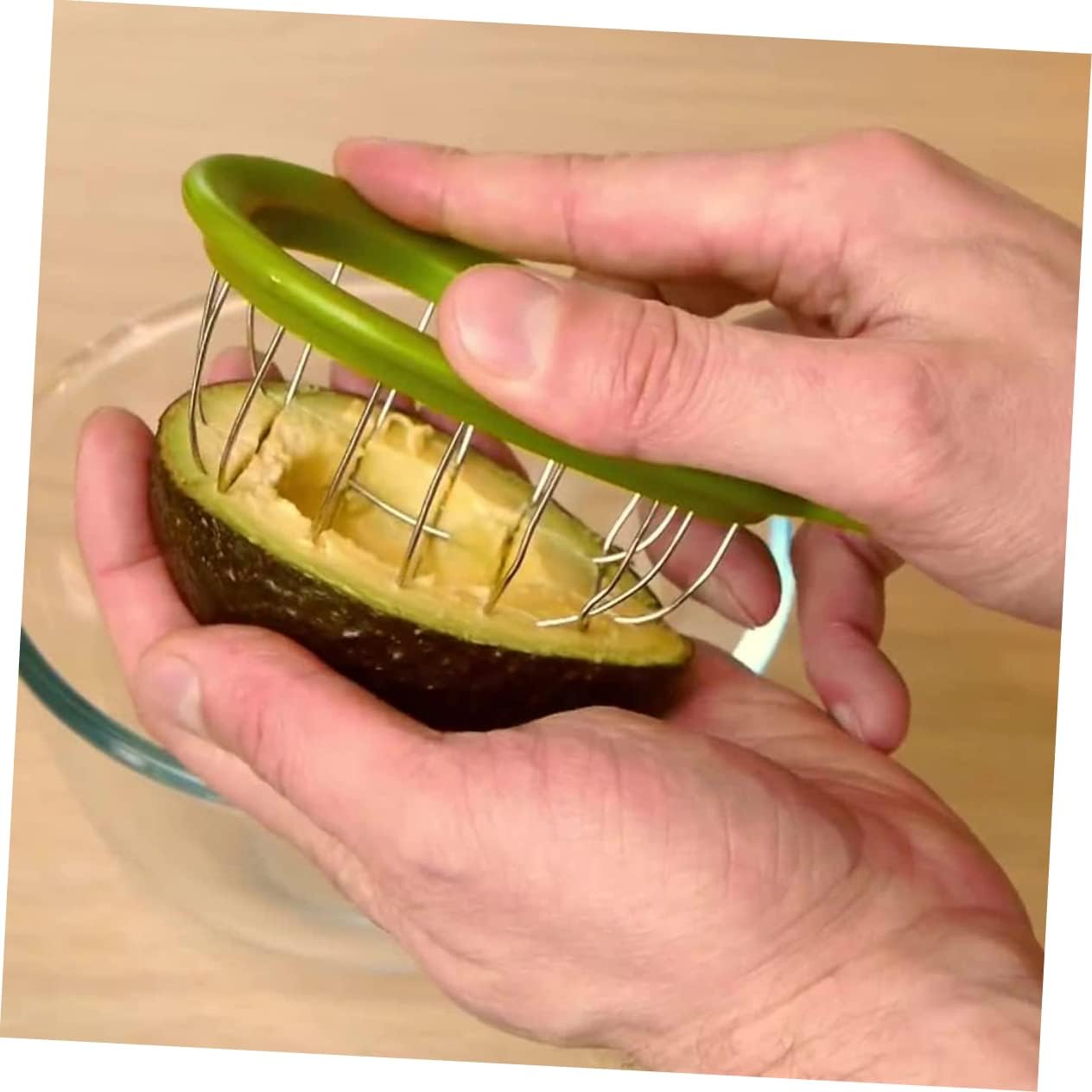 Avocado splitting tool - Stainless steel, dishwasher safe, portable fruit tool - For splitting avocados, kiwis, avocados and similar fruit - Image 3