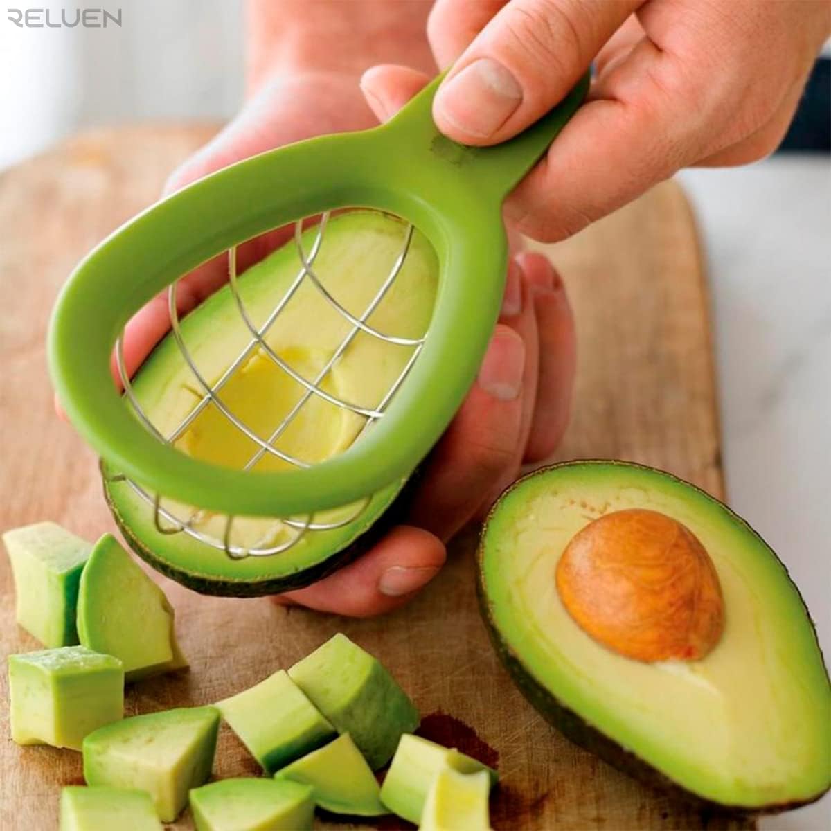 Avocado splitting tool - Stainless steel, dishwasher safe, portable fruit tool - For splitting avocados, kiwis, avocados and similar fruit - Image 5