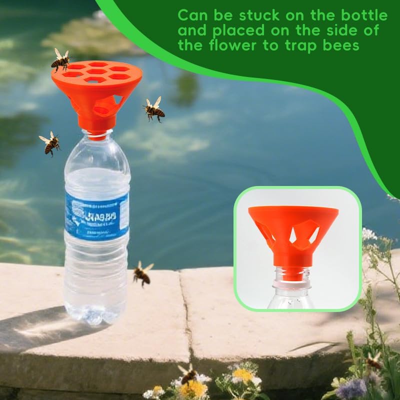 Reusable wasp trap - For hunting wasps, bees, bumblebees and insects - Orchards, farms, gardens, patios, yards - Reduce garden wasp problems - Image 3