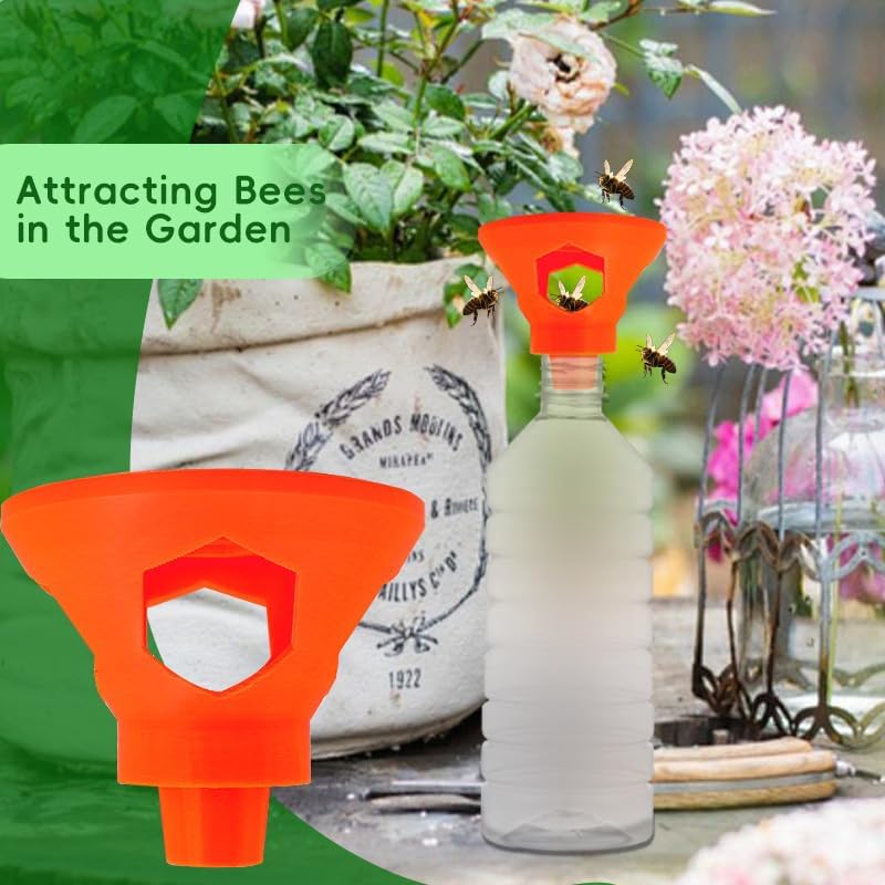 Reusable wasp trap - For hunting wasps, bees, bumblebees and insects - Orchards, farms, gardens, patios, yards - Reduce garden wasp problems - Image 4