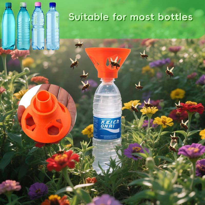 Reusable wasp trap - For hunting wasps, bees, bumblebees and insects - Orchards, farms, gardens, patios, yards - Reduce garden wasp problems - Image 5