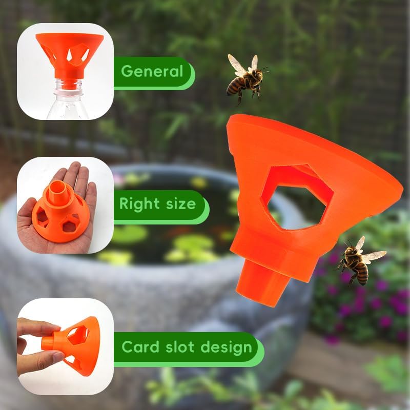 Reusable wasp trap - For hunting wasps, bees, bumblebees and insects - Orchards, farms, gardens, patios, yards - Reduce garden wasp problems - Image 6