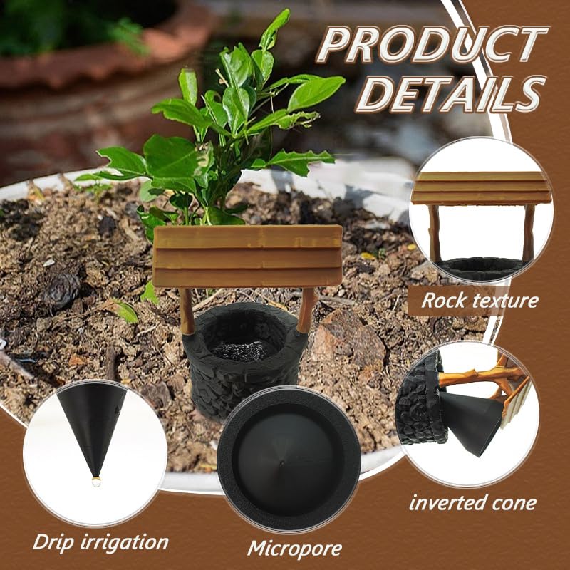 Self-watering flower pot insert - Automatic drip irrigation stakes for indoor and outdoor plants - Resort Plant Watering System - Slow watering stakes for potted plants - Image 2