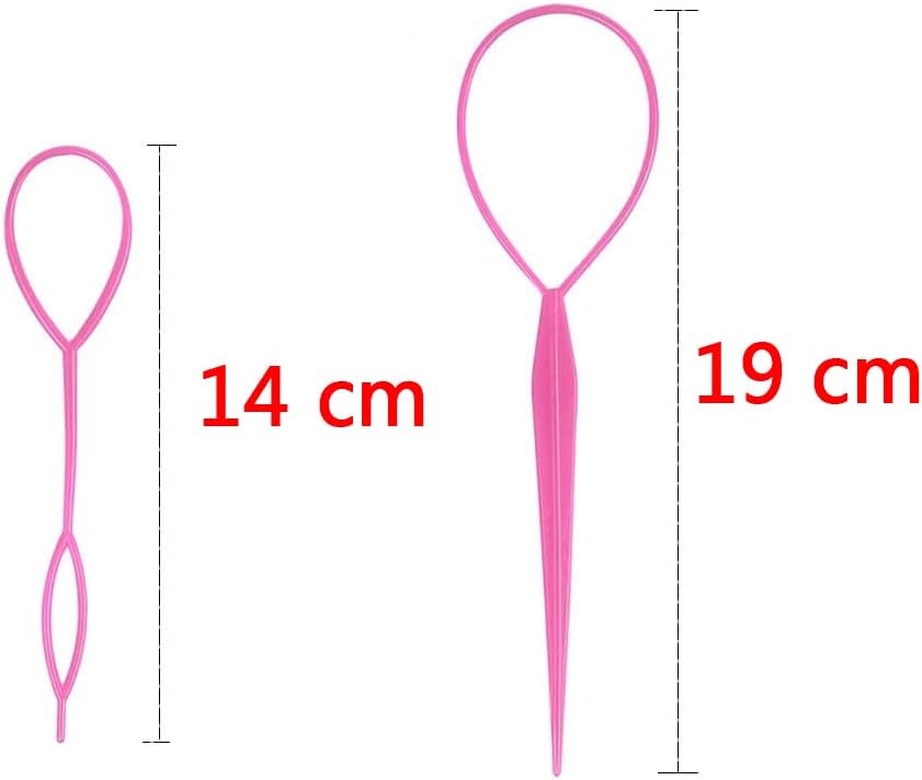 Hair braiding tool - horse tail holder - hair braiding tool - 8-piece hair braiding tool Topsy Tail Loop French braid loop tool set - 4 colours - Image 2