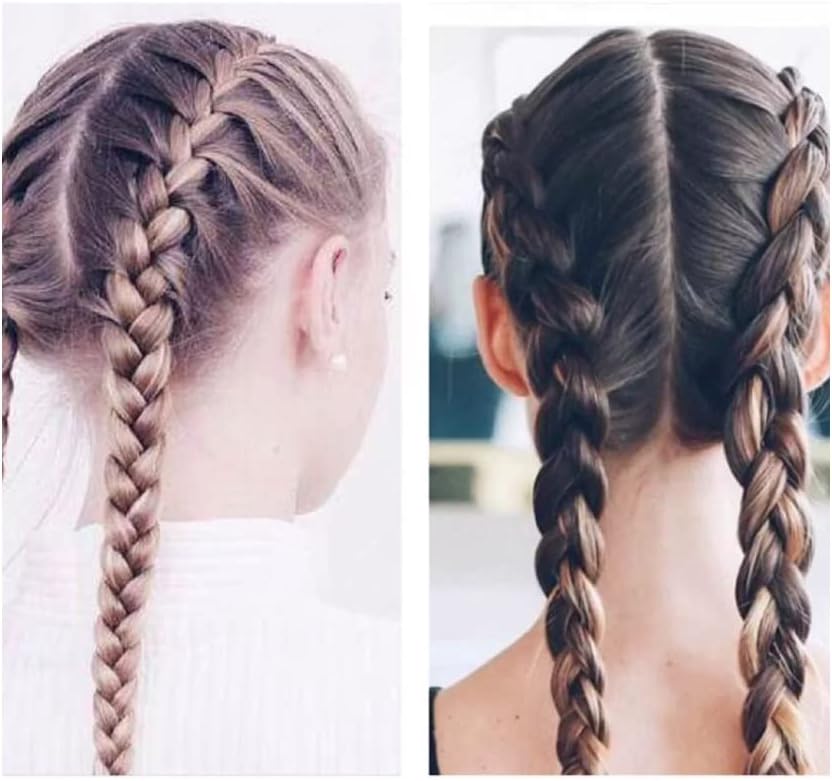 Hair braiding tool - horse tail holder - hair braiding tool - 8-piece hair braiding tool Topsy Tail Loop French braid loop tool set - 4 colours - Image 3