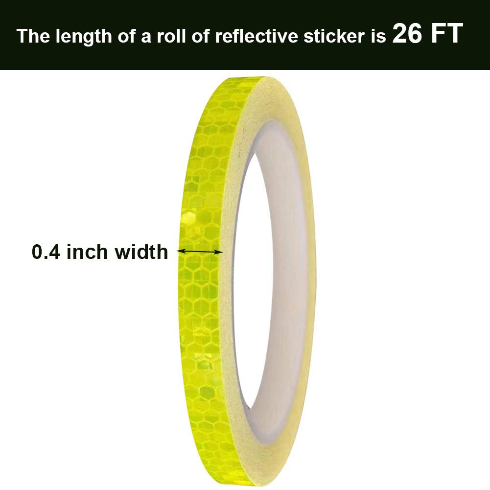 Reflective tape - 5 colours - Night safety - Reflective warning stickers - Waterproof - Outdoor - Reflective tape for bike wheels - Suitable for bikes, trailers and motorcycles - Image 5