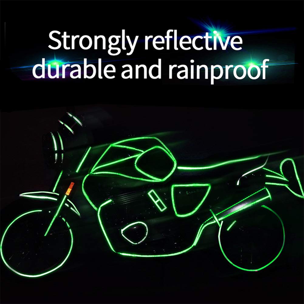 Reflective tape - 5 colours - Night safety - Reflective warning stickers - Waterproof - Outdoor - Reflective tape for bike wheels - Suitable for bikes, trailers and motorcycles - Image 7